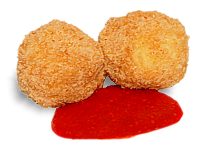 Topfenknödel mit Himbeerpüree